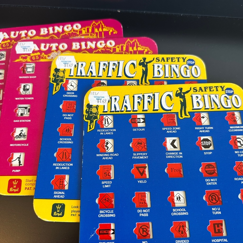 Traffic and Auto Bingo Game Set-Road Trip!